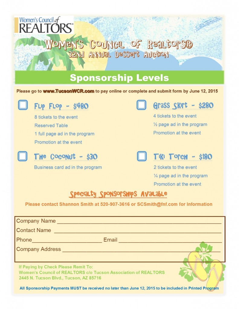 SPONSORSHIP FLYER